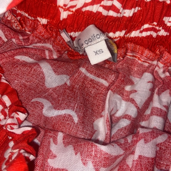 C & C California linen blend tiki and wave print pull on skirt woman's XS - Picture 3 of 4